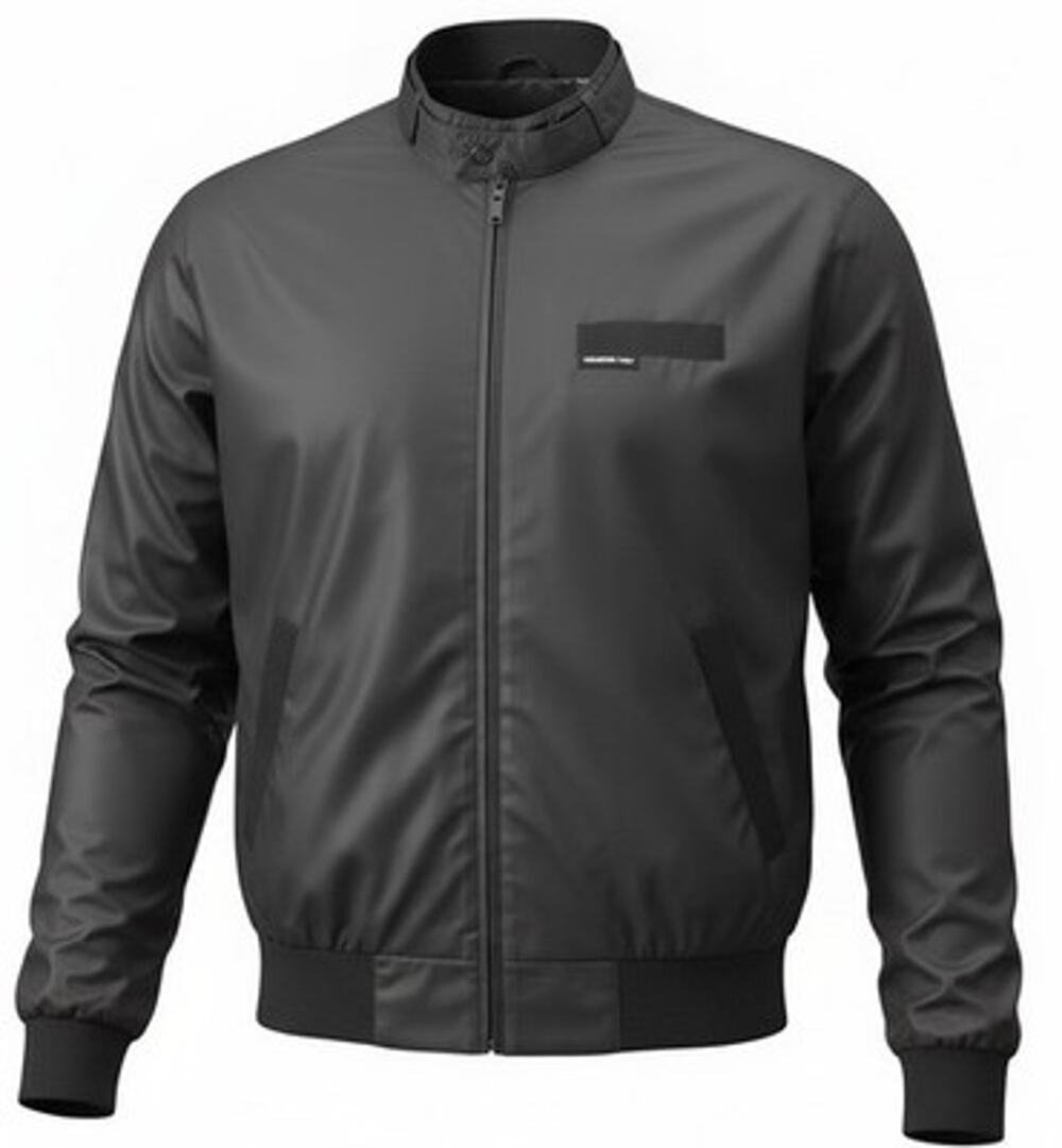 VTG Members Only Jacket Mens Large Black Bomber Iconic Cafe Racer Moto Zip 80s
